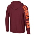 thumbnail image 3 of Men's Colosseum Maroon Virginia Tech Hokies Back in Business Long Sleeve Raglan Hooded T-Shirt, 3 of 3