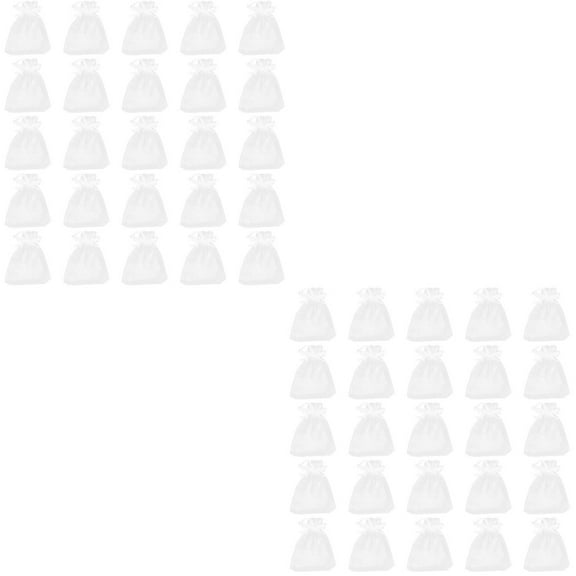 200 pcs Organza Gift Bags Festival Wedding Party Favor Mesh Drawstring Pouches