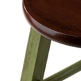 thumbnail image 3 of Tabouret de comptoir de 24 po Ivy Vert rustique avec siège Noyer, 3 of 6