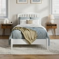 thumbnail image 2 of AFI Quincy Twin XL Solid Wood Low Profile Platform Bed, White, 2 of 12