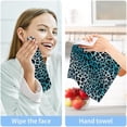 thumbnail image 7 of Creative Leopard Print Washcloth 12x12in Set, 4 Pack Absorbent Cotton Towel Square Kitchen Dishes Towels, Soft Cleaning Face Hand Towel Fast Drying Wash cloth, 7 of 7