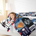 thumbnail image 4 of Feelyou Teens Baseball Player Bedding Comforter Set, Square Plaid Twin Comforter Sets, Cartoon Sport Theme Bedding Set, Super Cozy Room Decor, 2 Pieces, 4 of 8
