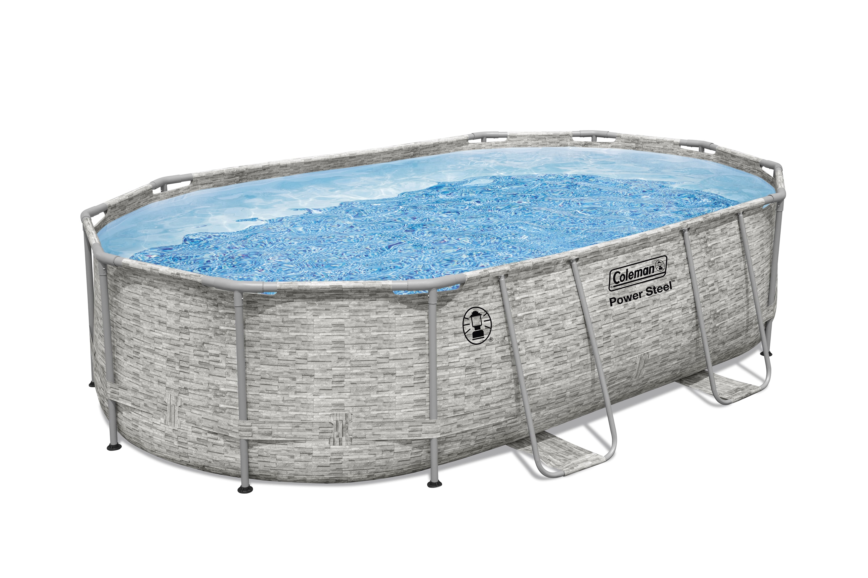 Coleman Power Steel 16 ft. x 10 ft. x 42 in. Oval Above Ground Pool Set