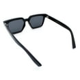 thumbnail image 7 of Locs Retro Beveled Frame Horn Rim Rectangle Gangster Sunglasses Black Burgundy - Black, 7 of 7