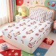 thumbnail image 2 of Manfei Winter Holiday Zipper Twin Comforter Sets with Fitted Sheet and 2 Pillowcases,Cute Xmas Christmas Elk Zipper Bedding Set,Xmas Reversible,4 Pieces, 2 of 7