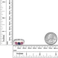 thumbnail image 6 of Gem Stone King 10K Two Tone Gold Blue Created Sapphire and Pink Moissanite Engagement Ring for Women | 1.60 Cttw | Round 5MM | Gemstone September Birthstone | Size 8, 6 of 6