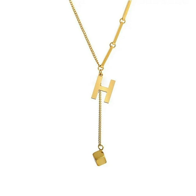 Pendentif Alphabet 26 Lettres Mode Collier Initiale Lettre pour Femmes Y8Z8