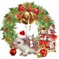thumbnail image 1 of HOMFUN-pintura de diamante 5D Diy "corona de Navidad muñeco de nieve perro", bordado de resina, punto de cruz hecho a mano, 1 of 4