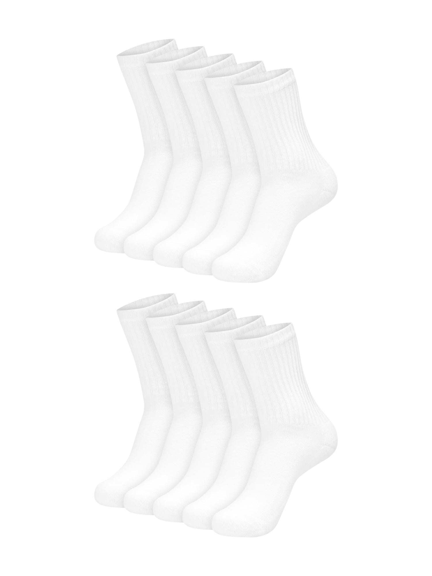 Hanes Womens CottonSoft Crew Socks, 10-Pack, Size 4-10