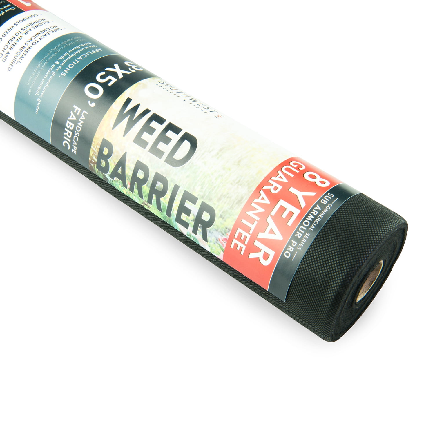 Weed Barrier | Heavy-Duty Landscape Fabric, 3'x50', 8-Year Guarantee