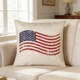 thumbnail image 2 of DefiDgd 18x18inch 4th of July Pillow Covers,American Flag Star Strpied Throw Pillow Covers,Independence Day Red White Blue Summer Outdoor Indoor Home Sofa Couch Decoration(A), 2 of 6