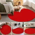 thumbnail image 6 of Christmas Red Round Rugs 6ft, Farmhouse Solid Red Color Modern Art Non Slip Washable Rug Runner, Low Pile Indoor Floor Carpet Mat Bathroom Rugs for Living Room, Bedroom, Kids Room, 6 of 9