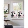 thumbnail image 3 of Cow Flower Tier Curtains 36 Inch Length,Sheer Curtains for Bedroom Living Room Window Farmhouse Cattle Botanical Butterfly Floral Voile Drapes Kitchen Curtains Small Half Window 27.5"x36" 2 Panels, 3 of 7