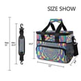 thumbnail image 3 of FORMRS Insulated Cooler Bag 24 Cans Capacity Soft Leakproof Lunch Box with Side Pockets, Psychedelic Pattern, 3 of 7
