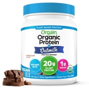Orgain Organic 2 in 1 Vegan Protein Powder + Oatmilk- 20g Protein, Chocolate 1.05lb