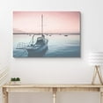 thumbnail image 2 of PixonSign Canvas Print Wall Art Film Grain Pink & Teal Duotone Boat Marine Life Ocean Photography Realism Modern Scenic Colorful Multicolor Duotone for Living Room, Bedroom, Office - 32"x48", 2 of 5