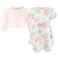 thumbnail image 3 of Touched by Nature Girls Organic Cotton Dress and Cardigan, Traditional Floral, 4T, 3 of 5