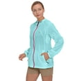 thumbnail image 4 of Little Donkey Andy Women's Full Zip Sun Protection Hoodie Jacket Long Sleeve Shirt Running Hiking Golf Water Repellent UPF50 Light Blue Small, 4 of 7
