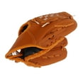 thumbnail image 3 of Guantes de béisbol deportivos, manopla de lanzador de béisbol marrón de PVC para niños y adultos, entrenamiento al aire libre de 10,5 pulgadas, 3 of 12