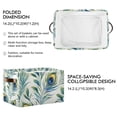 thumbnail image 2 of Yayeee Canvas Storage Basket with Handles for Shelves Fabric Bins Closet Organizer, Peacock Feather, 2 of 8