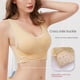 thumbnail image 4 of Sujetador deportivo sin aros con encaje fruncido y hebilla cruzada en el lateral delantero, especial para mujer, talla grande, 4 of 5