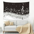 thumbnail image 3 of Easygdp Piano Keys With Musical Notes Tapestry Wall Hanging, Wall Tapestries for Bedroom Aesthetic Living Room Office Decor 60x40in, 3 of 8