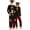 Black, variant on GRNSHTS Matching Family Pajamas Sets Christmas Matching Holiday Pjs Letter Print Top and Plaid Pants Sleepwear (Red-6/7T)