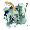 thumbnail image 2 of Parker, Jennifer Paxton 15x15 Gold Ornate Wood Framed with Double Matting Museum Art Print Titled - Green Splash Abstract I, 2 of 4