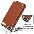 thumbnail image 3 of Mantto for iPhone 7 Plus/8 Plus Back Wallet Case with Card Holder, Magnetic Clasp 3 Card Slots RFID Blocking Premium PU Leather Shockproof Anti-Scratch Wallet Phone Case, Brown, 3 of 7