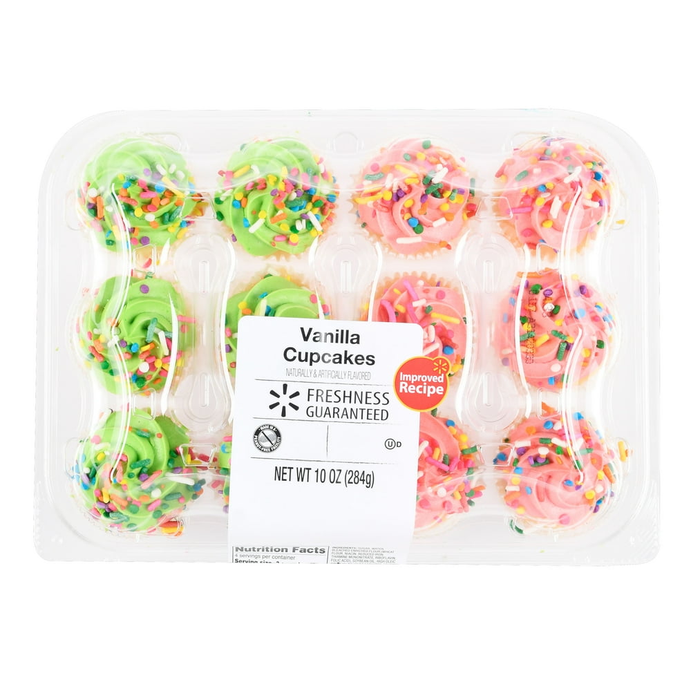 Freshness Guaranteed Vanilla Mini Cupcakes, 10 oz, 12 Count Walmart