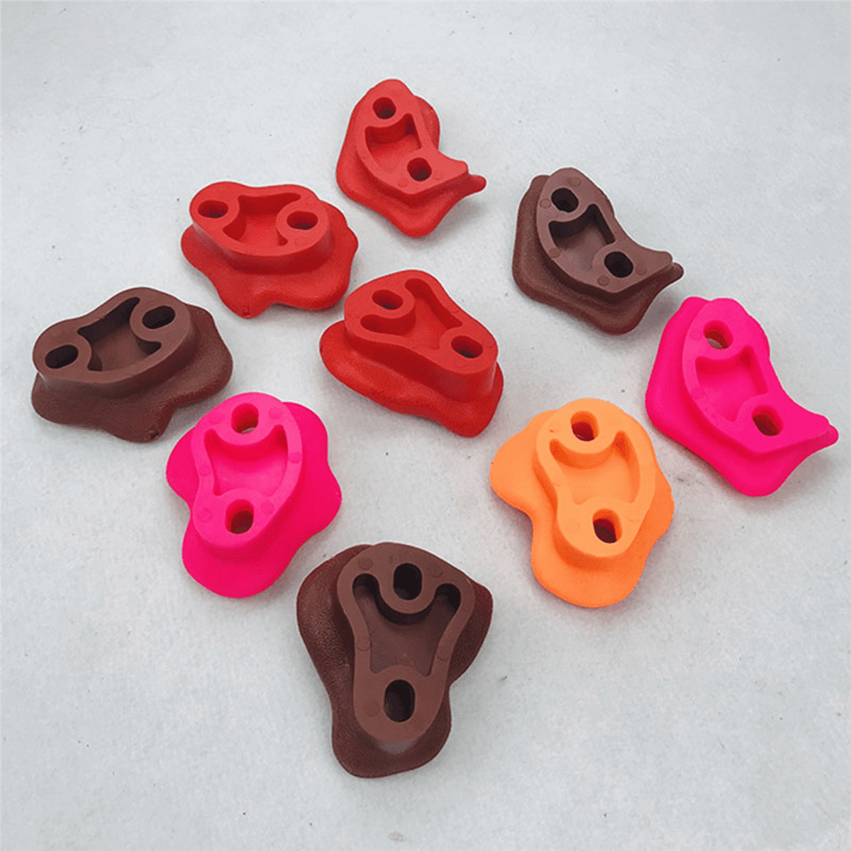 30Pcs Mixed Color Plastic Children Kids Rock Climbing Wood Wall Hand Feet Holds Grip Kits with Screws