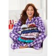 thumbnail image 5 of Dreams & Co. Plus Size Classic Flannel Pajama Set, 5 of 6