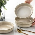 thumbnail image 7 of AmorArc 8.75'' Large Ceramic Pasta Bowls, 38oz Stoneware Pasta Serving Bowls Set of 4 for Kitchen, Wide Bowls for Fruit,Pasta,Salad,Oatmeal,Meal, Microwave Safe, Reactive Glaze-Cappuccino, 7 of 7