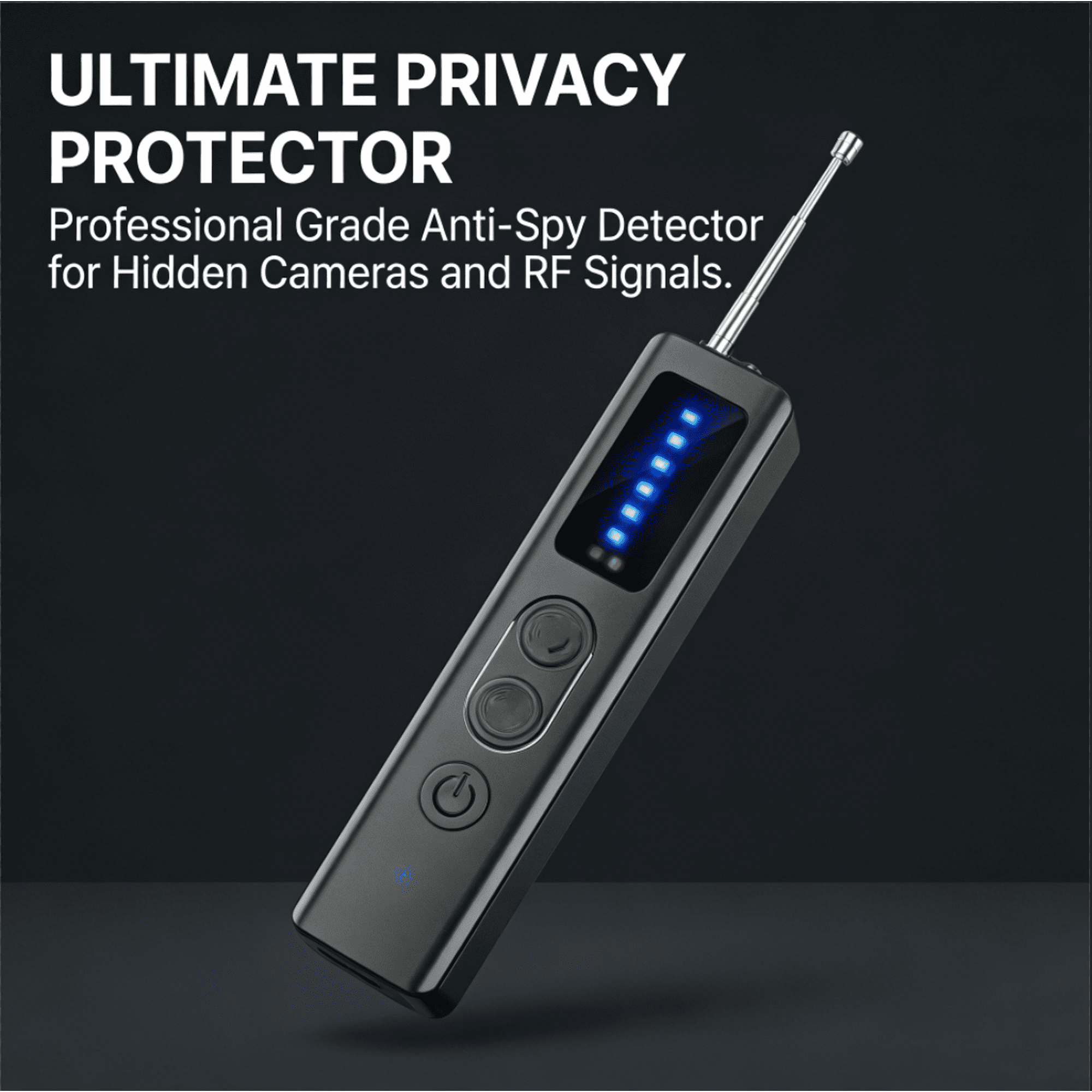 Smart Hidden Camera Detectors, Bug Detector, RF Detector, GPS Tracker Detector Device to Detect Listening Devices for Office, Hotel, Travel and Car, Indoor Use Black
