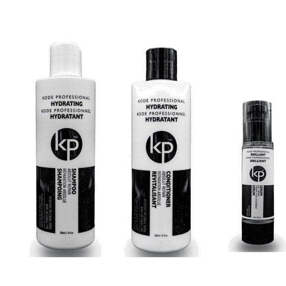 Kode Professional Hydrating Shampoo (8floz)   Conditioner (8floz)   Brilliant Serum (1.69floz) | Paraben   Sulfate Free