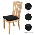 thumbnail image 4 of PiccoCasa 4Pcs Velvet Stretchable Chair Seat Covers, 18"x18" Black, 4 of 6