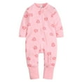 thumbnail image 2 of ENFLASH Baby Girls 2 Way Zipper Footless / Footed Pajamas Cotton Long Sleeve Romper with Mittens Sleep 'N Play, 2 of 10