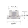 thumbnail image 2 of QiiMii Montaje de tapón de soldadura escalonada con rosca hembra NPT de 1/4"" Accesorio de acero inoxidable 304 (OD 18 mm = 0,7 "") con cabeza superior (OD 24 mm = 0,95 ""), 2 of 5