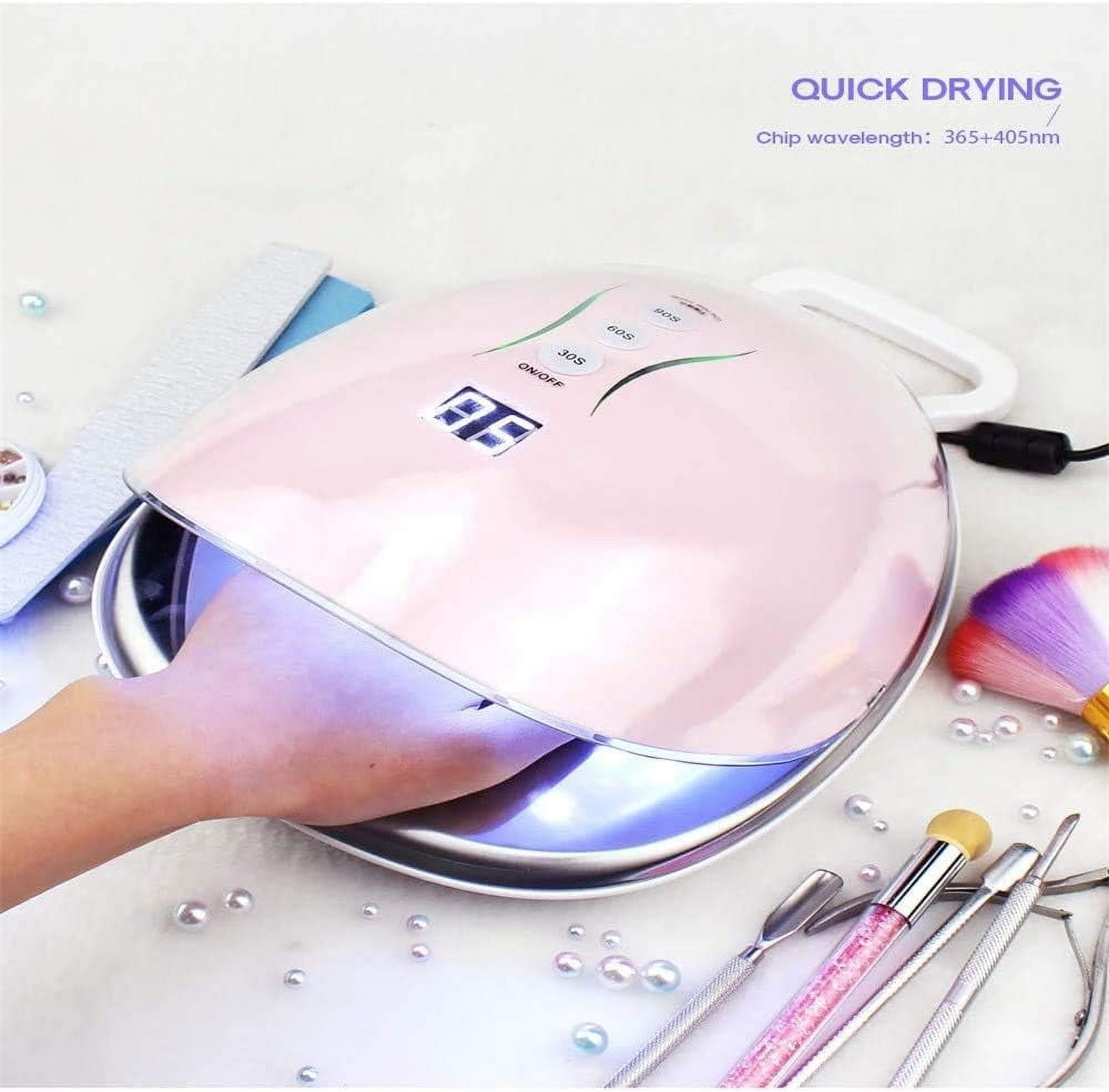 48W UV LED Nail Lamp, Led Nail Light for Gel Nails with 36 Pcs Light Bead, Gel Nail Lamp Quick Curing Nail Gel Polish, Nail Dryer Suitable Salon and Home Use (Color : Pink)