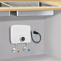 Hot Water Heater, Instant Hot Water Heater AC110V, 50-60HZ 3000W Modern White Electric Water Heater, Knob   Remote Control