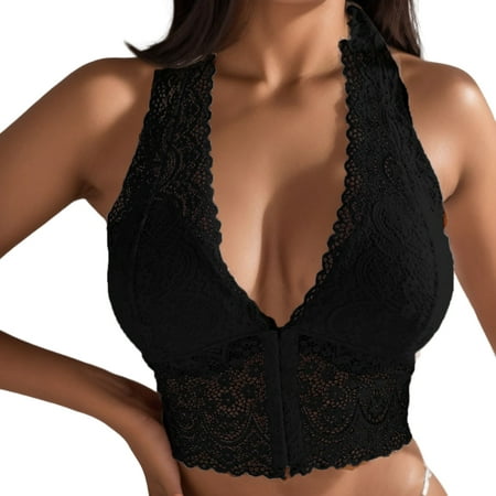 (2-Pack) Puawkoer Underwear Bra for Woman Push Up Bras for Women Plus Size Daily Sleeveless Garter Belt with Clips Bra Lingerie for Women Womens Sexy Lingerie with Gart