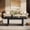 Black, variant on 47 Inch Farmhouse Coffee Table Rectangular Wooden Center Table Brown For Living Room Bedroom Office Reception Area