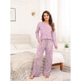 thumbnail image 5 of MINTREUS Women's Pajama Set Long Sleeve Sleepwear Set Soft Two Piece Matching Set with Pockets, 5 of 5
