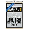 thumbnail image 3 of NBA San Antonio Spurs - Champions 17 Wall Poster with Wooden Magnetic Frame, 22.375" x 34", 3 of 3