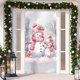 thumbnail image 4 of 90 x 200 cm Marco de puerta navideño con muñeco de nieve rosa Fondo navideño Marco de puerta Fondo de cortina para fiesta navideña Tela para decoración de porches para fiestas, 4 of 5