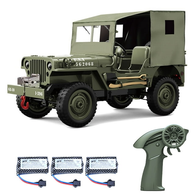 Automóvil Control Remoto Car 2.4Ghz 4WD Vehículo Fuera de la Carretera Con Luces Cubierta de Lona 1:10 Todos los Juguetes Eléctricos de Terreno Con Baterías Recargables para un