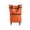 Orange, variant on Foldable Wheeled Shopping Tote Bag 16x15in Green Expandable Rolling Grocery Bag with Wheels for Supermarket Picnic Outdoor Shopping