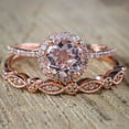 Rings For Women Fashion Elegant Women Rose Gold Filled Pink