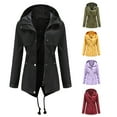 thumbnail image 3 of TFixol 2021 nuevo cortavientos chaqueta con capucha de longitud media cintura impermeable al aire libre Amazon, 3 of 6