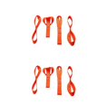 thumbnail image 3 of Riwesomey 4 correas de amarre de bucles suaves de 18 pulgadas, 1900 lb, carga de trabajo resistente de 2500 lb para motocicleta UTV/ATV Snowmobile Type3 NO3 Riwesomey CBP078689, 3 of 5